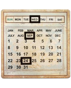 BCI Crafts Salvaged Metal Calendar 12"X12"-