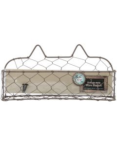 BCI Crafts Salvaged Wide Wire Basket W/Screws-4.5"X9"X1.5"