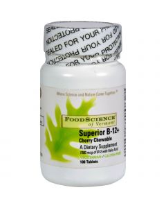 Food Science of Vermont FoodScience of Vermont Sublingual B12 Cherry - 100 Tablets