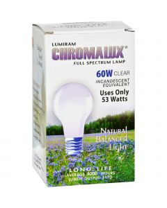 Chromalux Standard Clear Light Bulb - 60 Watt - 1 Bulb