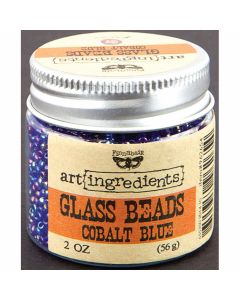 Prima Marketing Finnabair Art Ingredients Glass Beads 2oz-Cobalt Blue