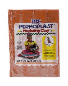AMACO NEW! Permoplast Clay 1lb-Terra Cotta
