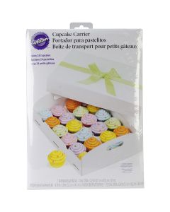 Wilton Cupcake Box Folding Tray-24 Cavity White 1/Pkg