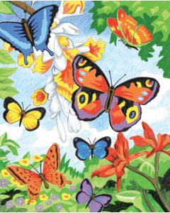 Royal Brush Color Pencil By Number Kit 8.75"X11.75"-Bright Butterflies