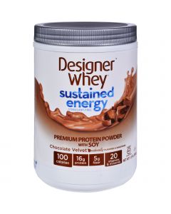 Designer Whey Protein Powder - Sustained Energy - Chocolate Velvet - 1.5 lb