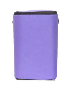 Bluefig Purple Brush Stop With Zippered Top-8"X12"X5"