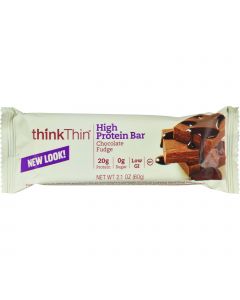 Think Products Thin Bar - Chocolate Fudge - Case of 10 - 2.1 oz