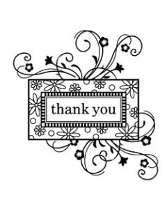 Inkadinkado Clear Mini Stamps 2.5"X2.5"-Thank You Frame