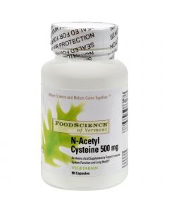 Food Science of Vermont FoodScience of Vermont N-Acetyl Cysteine - 500 mg - 90 Vegetarian Capsules