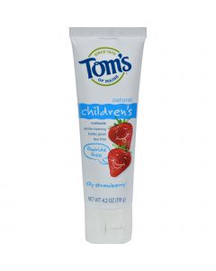 Tom's of Maine Children's Natural Toothpaste Fluoride-Free Silly Strawberry - 4.2 oz - Case of 6