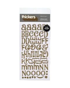 American Crafts Thickers Chipboard Stickers 2/Pkg-Jewelry Box - Metallic Gold