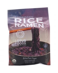 Lotus Foods Ramen - Organic - Forbidden Rice - 4 Ramen Cakes - 10 oz - case of 6
