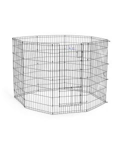 Midwest Life Stages Pet Exercise Pen with Split Door  Black 24" x 48"