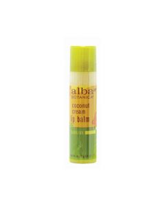 Alba Botanica Lip Balm - Coconut Cream - Case of 24 - .15 oz