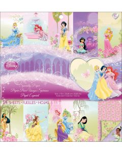 EK Success Disney Paper Pad 12"X12" 24/Pkg-Princess, 12 Designs/2 Each