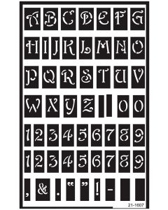Armour Products Over 'N' Over Reusable Stencils 5"X8"-Large Alphabet