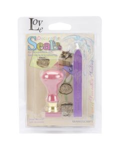 Manuscript Pen Decorative Resin Sealing Set W/Purple Wax-Love