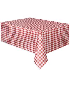 Unique Industries Printed Tablecover 54"X108"-Red & White Check