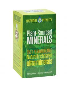 Natural Vitality Plant Sourced Minerals - 60 Vegan Capsules