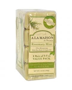 A La Maison Bar Soap - Rosemary Mint - Value 4 Pack