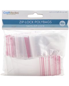 Multicraft Imports Ziplock Polybags 180/Pkg-1.5"X2"  Clear