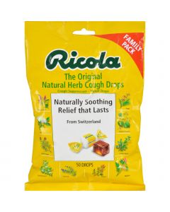 Ricola Cough Drops - Original Herb - Case of 12 - 50 Pack