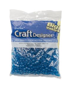 Darice Pony Beads 6mmX9mm 720/Pkg-Transparent Turquoise