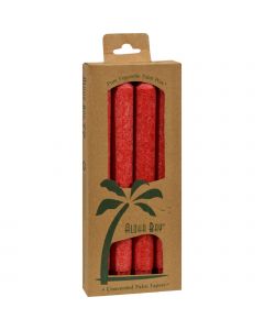 Aloha Bay Palm Tapers Red - 4 Candles