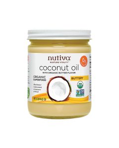 Nutiva Organic Coconut Oil - Buttery - Case of 6 - 14 oz.