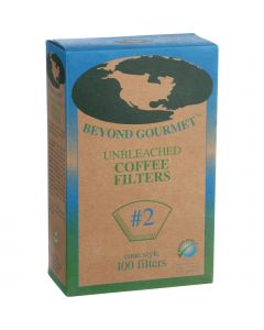 Beyond Gourmet Coffee Filters - Cone - Unbleached - Number 2 - 100 Count (Pack of 3) - Beyond Gourmet Coffee Filters - Cone - Unbleached - Number 2 - 100 Count (Pack of 3)