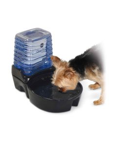 CleanFlow Dog Ceramic Fountain with Reservoir 170 oz. - K&H Pet Products Thermo-Cushion Pet Bed Small Chocolate 19" x 24" x 3"