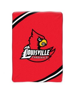 The Northwest Company LOUISVILLE  "Force" 60"80" Raschel Throw (College) - LOUISVILLE  "Force" 60"80" Raschel Throw (College)