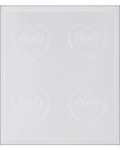 Yaley Resin Jewelry Mold 4.5"X6.5"-Hearts - 4 Cavity