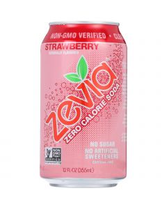 Zevia Soda - Zero Calorie - Strawberry - Can -  6/12 oz - case of 4