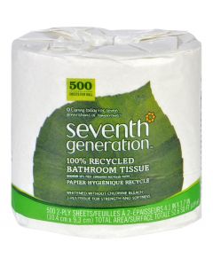 Seventh Generation Bathroom Tissue - 2 ply 500 sheet roll - Case of 60