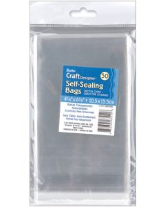 Darice Self-Sealing Bags 50/Pkg-4.125"X6.125" Clear