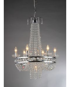 Warehouse of Tiffany Crystal Chrome Finish Pendant Lamp