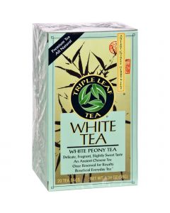 Triple Leaf Tea White Tea - 20 Tea Bags - Case of 6