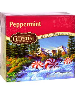 Celestial Seasonings Herbal Tea Caffeine Free Peppermint - 40 Tea Bags - Case of 6