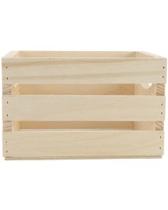 Walnut Hollow Mini Wooden Crate W/Handles-6.5"X5.3"X4.25"