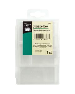 Dritz Plastic Storage Box W/Dividers-Clear