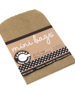 Canvas Corp Mini Gift Bags 2.5"X4" 25/Pkg-Kraft