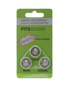 Makin's USA Makin's Professional ClayCore Extruder Adapters 3/Pkg-3.5mm, 4mm & 5mm