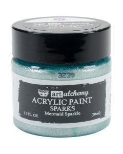 Prima Marketing NEW! Finnabair Art Alchemy Sparks Acrylic Paint 1.7 Fluid Ounces-Mermaid Sparkle