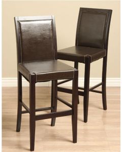 Warehouse of Tiffany Lita Leather Bar Chairs (Set of 2)