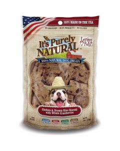 Loving Pets Products It's Purely Natural Treats 4oz-Chicken & Brown Rice W/Whole Cranberries