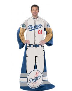 The Northwest Company Dodgers  "Uniform" Adult Fleece Comfy Throw