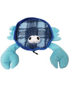 Scoochie Pet Products Plush Blue Claw Crab Dog Toy 10.5"-