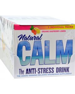 Natural Vitality Calm Counter Display - Raspberry Lemon - Case of 8 - 5 Packs