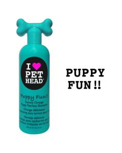 Pet Head Puppy Fun Tearless Shampoo Yummy Orange 16oz 9" x 3" x 2.5"